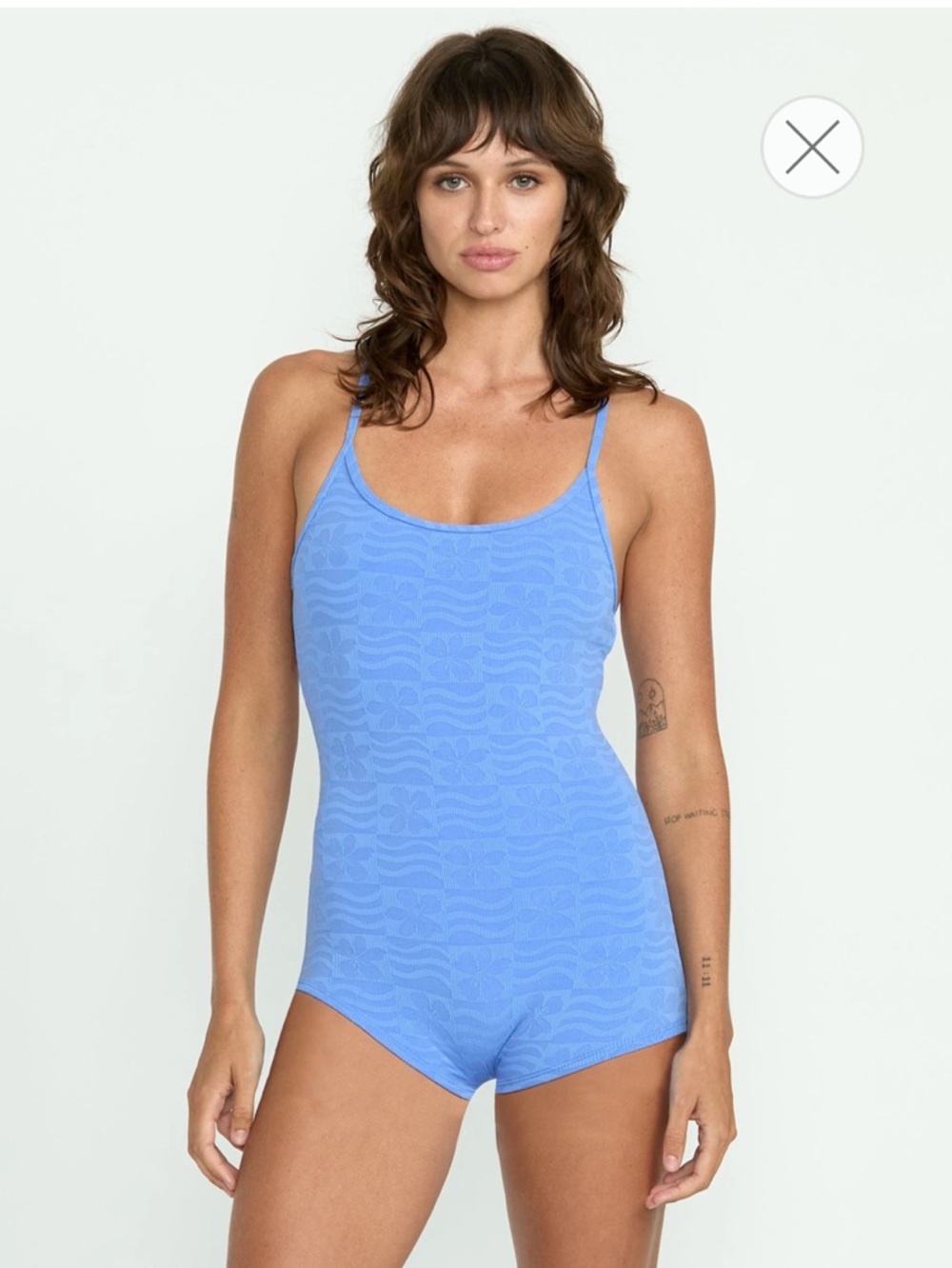 Volcom Coco Surf Suit - Periwinkle/Textured One-Piece